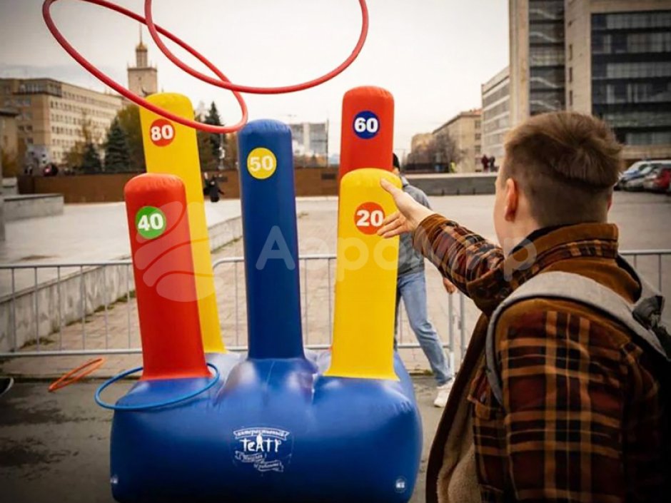 Командный игровой реквизит Надувной кольцеброс Столбики