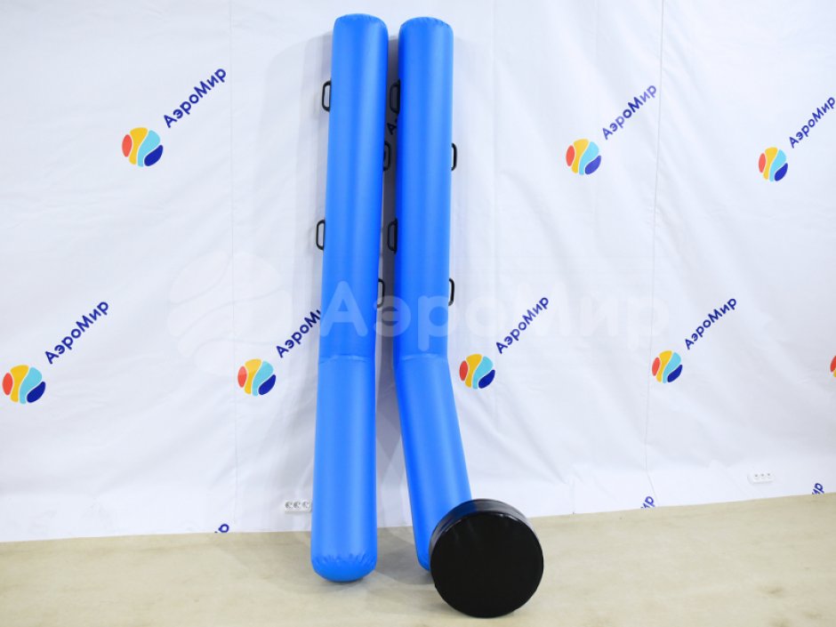 Гигантский хоккей — огромные клюшки и шайба для развлечения и командных игр