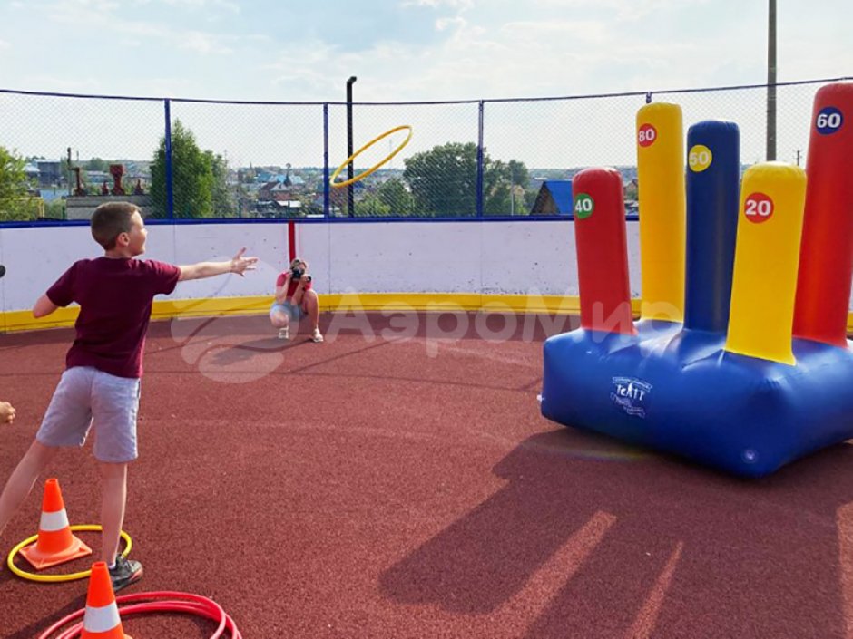 Командный игровой реквизит Надувной кольцеброс Столбики