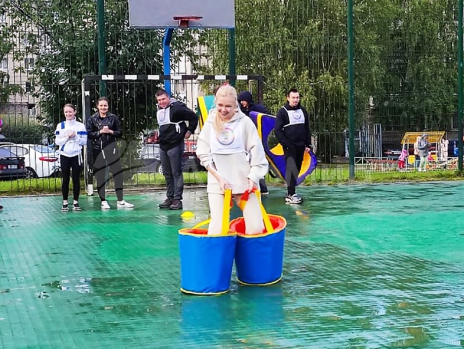 Командный игровой реквизит Забег в ведрах — для шуточных забегов, веселых стартов