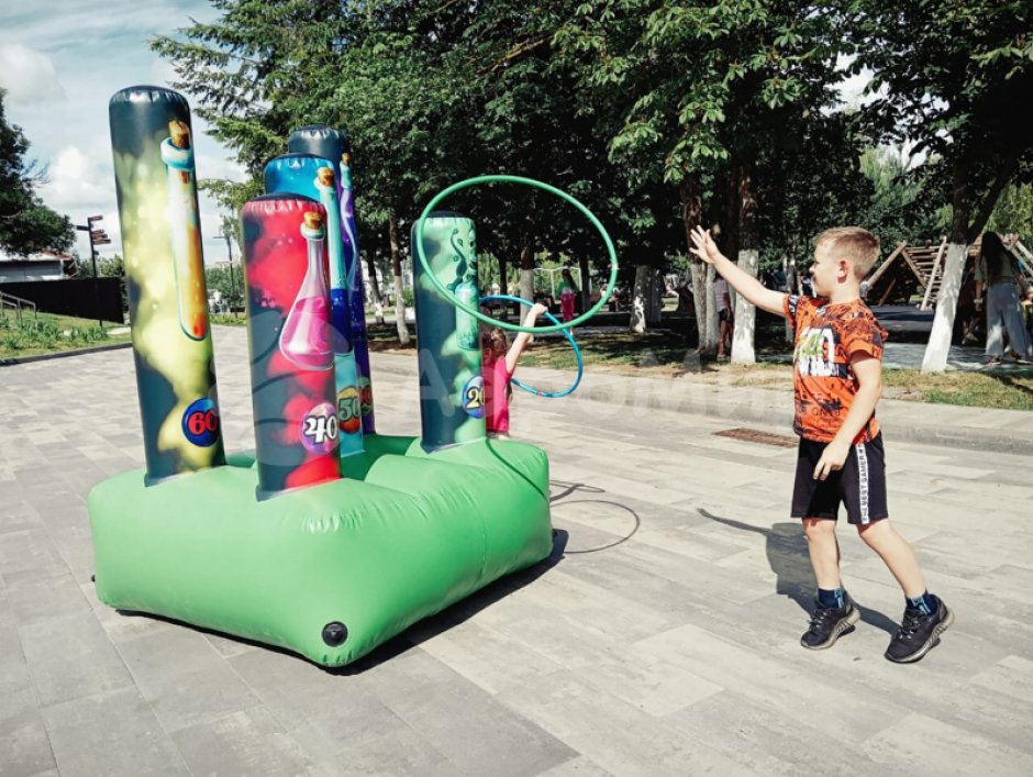 Командный игровой реквизит Надувной кольцеброс Столбики