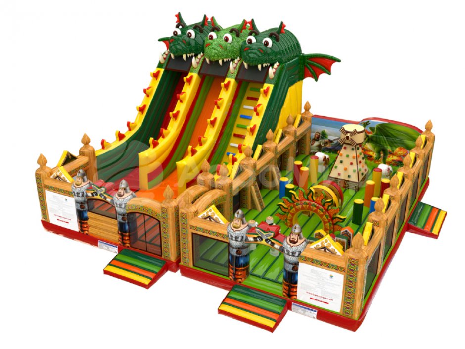 Большой надувной батутный комплекс Змей Горыныч