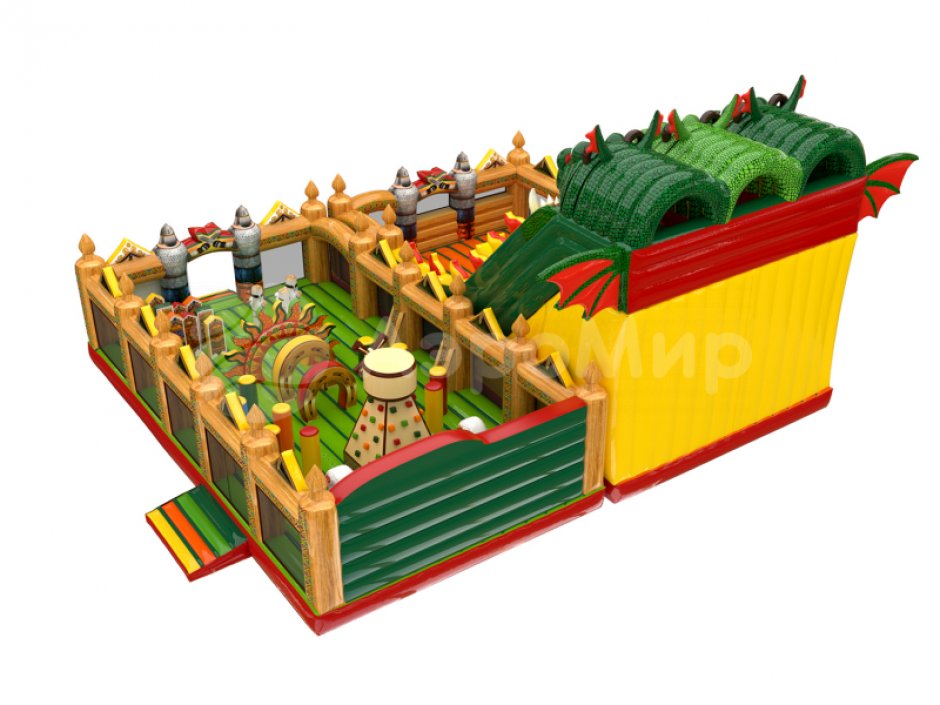 Большой надувной батутный комплекс Змей Горыныч