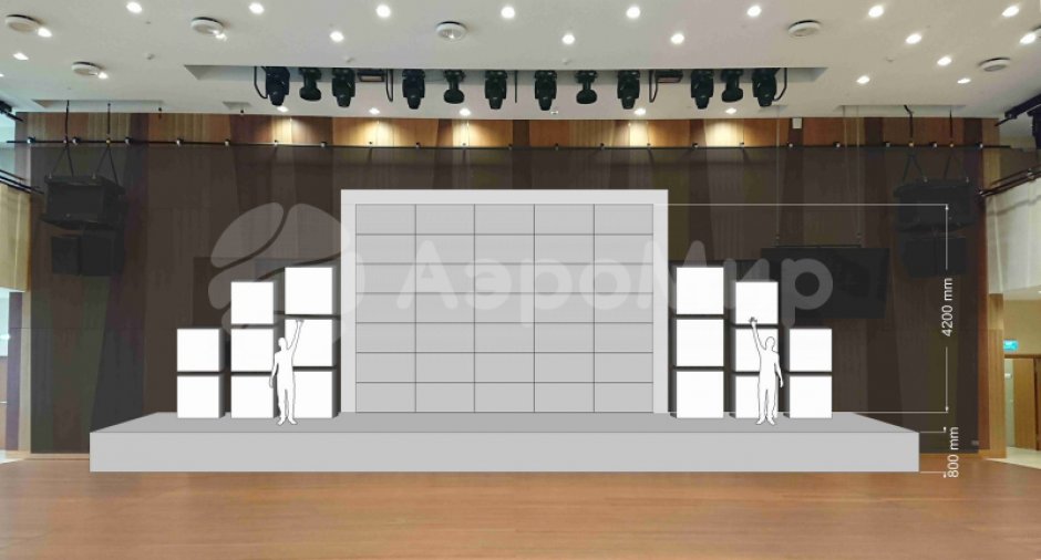 Вращающиеся кубики на опоре