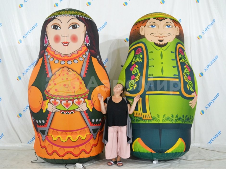 Национальные надувные матрешки — яркие образы для оформления и привлечения внимания
