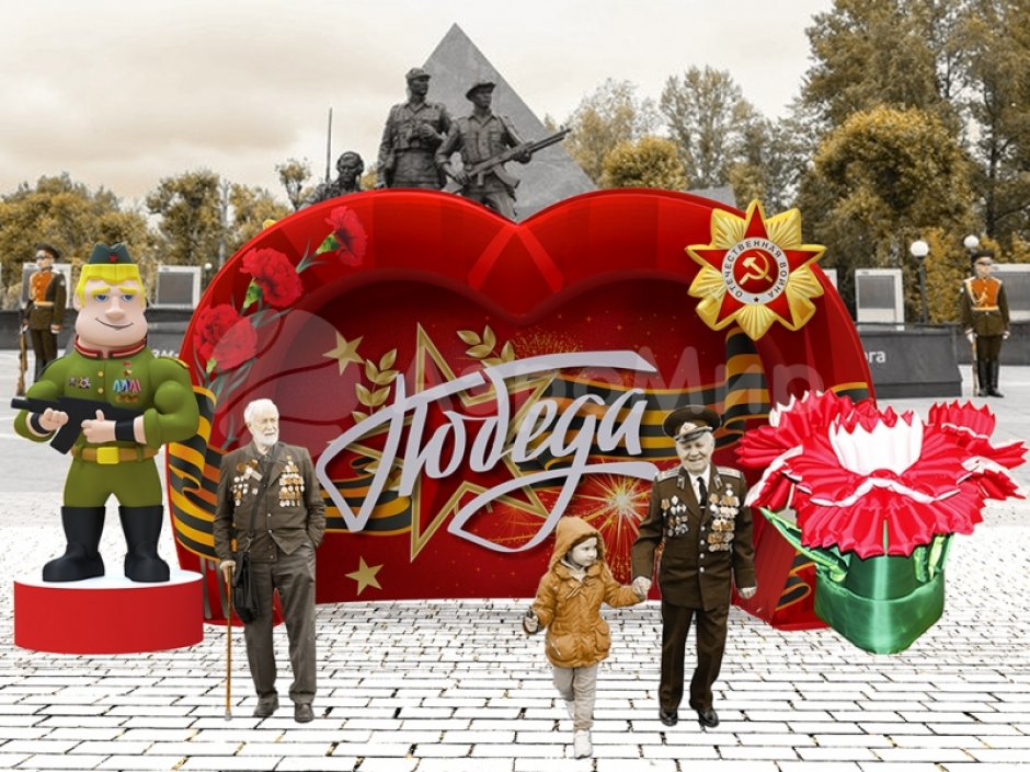Композиция День Победы — торжественное оформление 9 мая