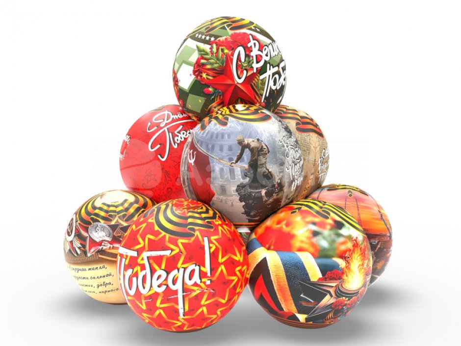 Композиция из шаров ко Дню Победы