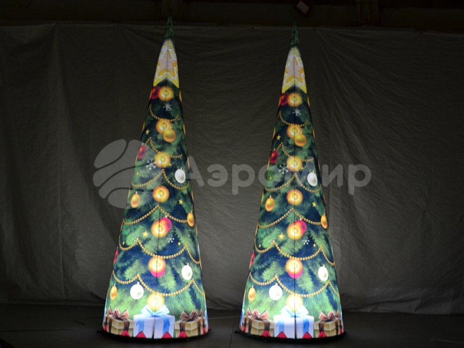 Надувной новогодний декор конус