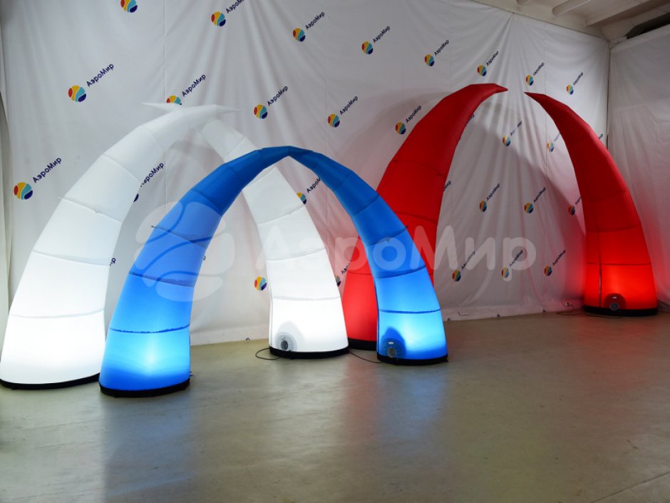 Надувная арка с подсветкой триколор