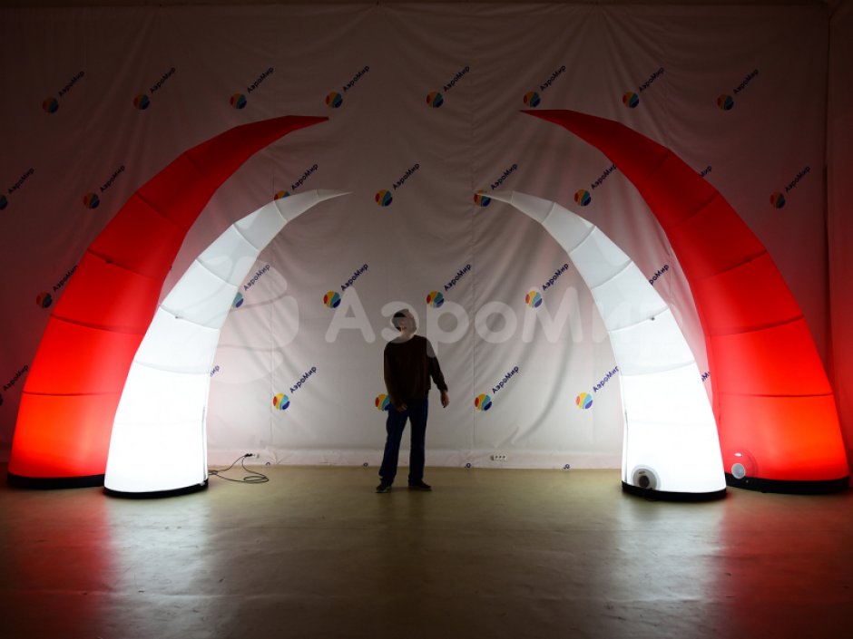 Надувная конусная арка — раздвижная арка с подсветкой