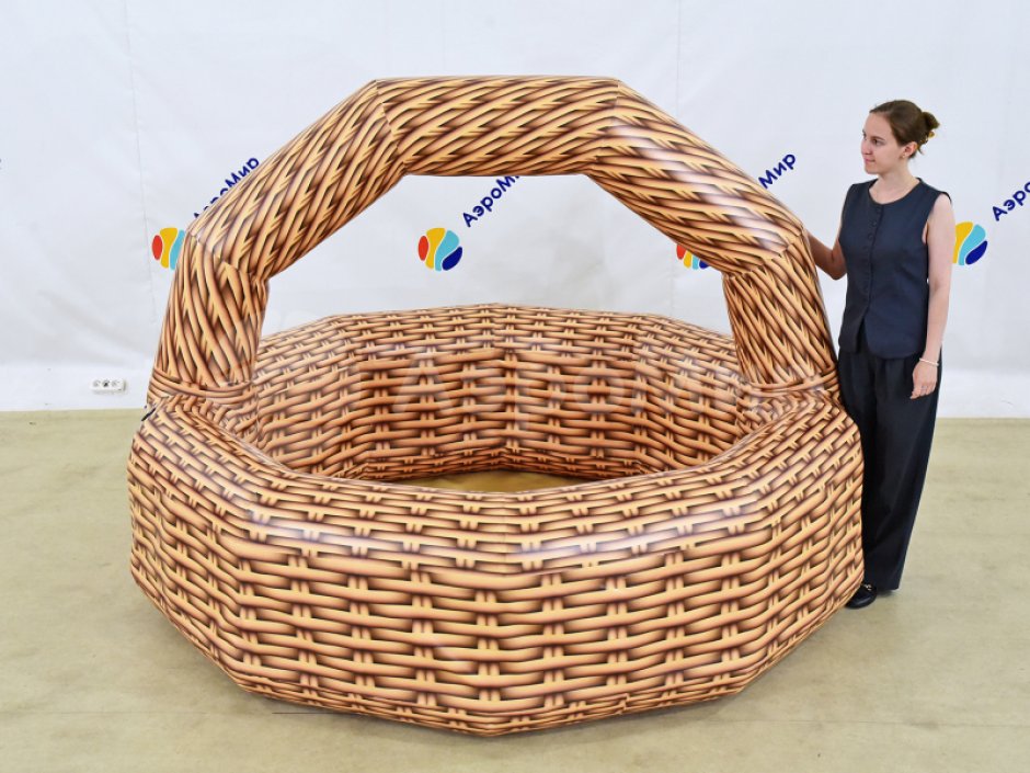 Надувная корзинка с ручкой для игр, ивент и шоу