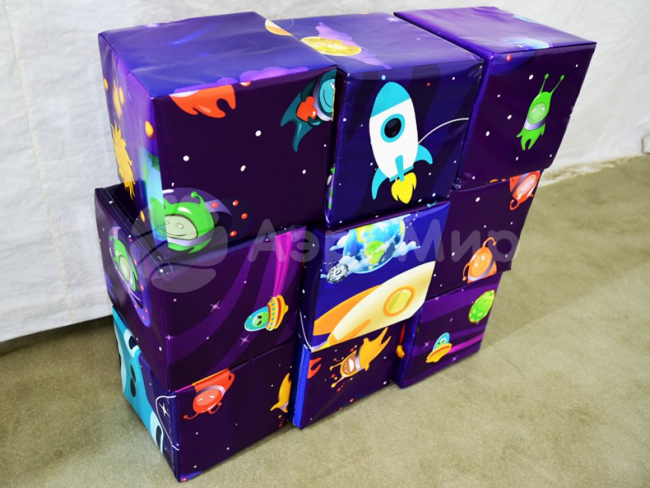 Мягкие кубики пазлы Космокубики