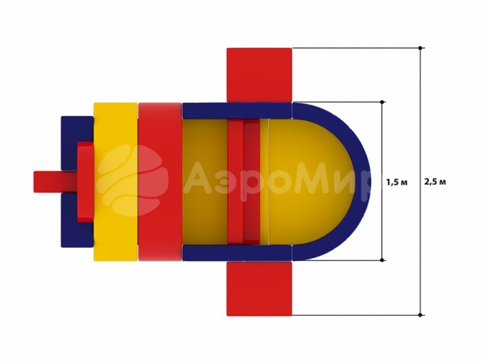 Конструктор из мягких модулей Ракета