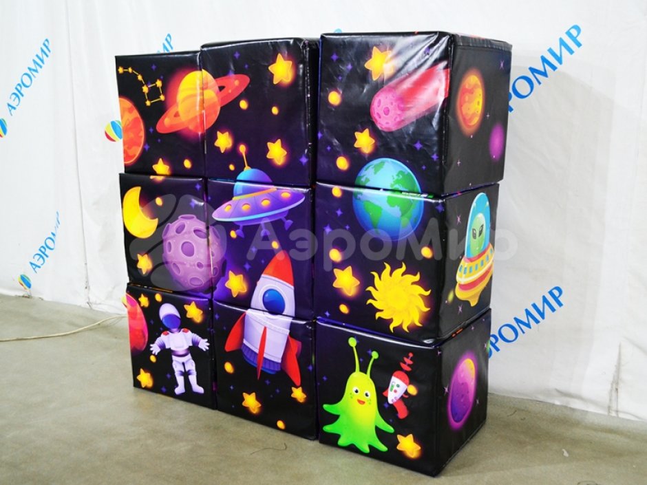 Мягкие кубики пазлы Космокубики