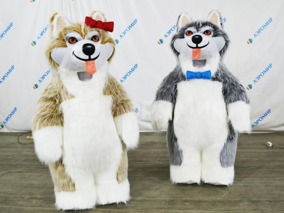 Пневмокостюм Маламут, хаски из искусственного меха