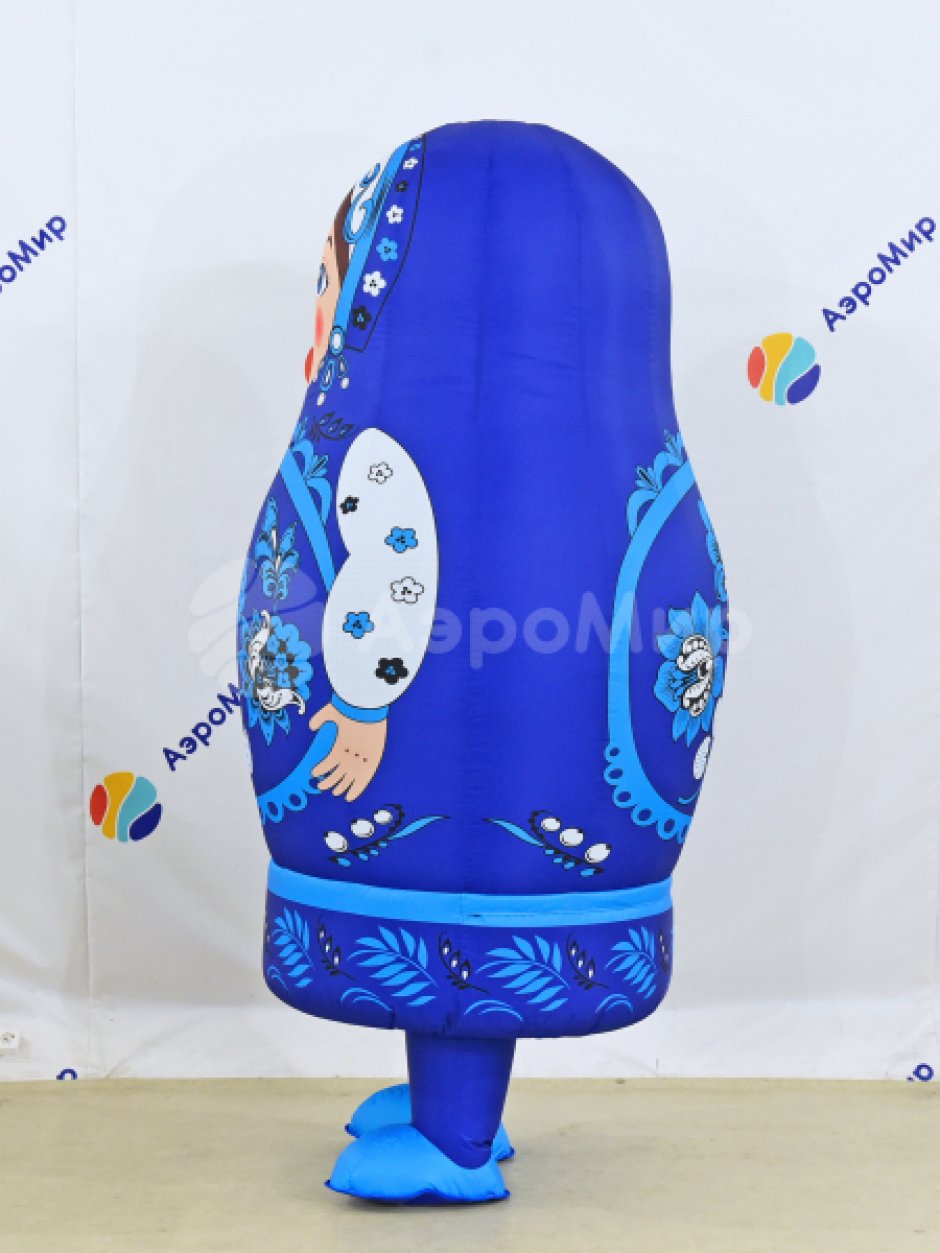 Надувной костюм Матрешка с авторским декором по русским народным мотивам