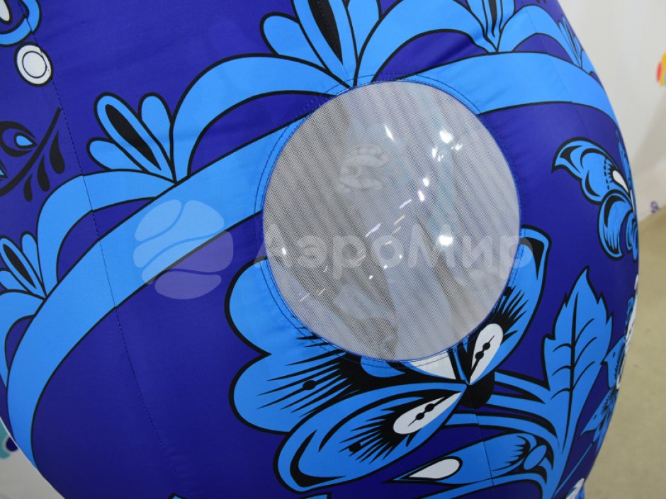 Надувной костюм Матрешка с авторским декором по русским народным мотивам