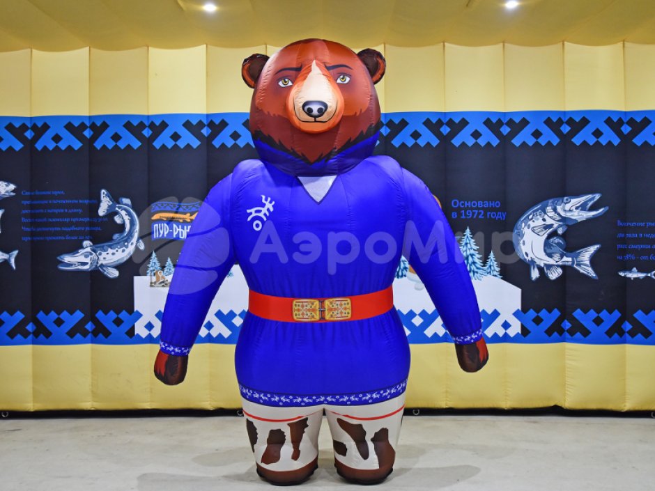 Надувной костюм Мишка-силач