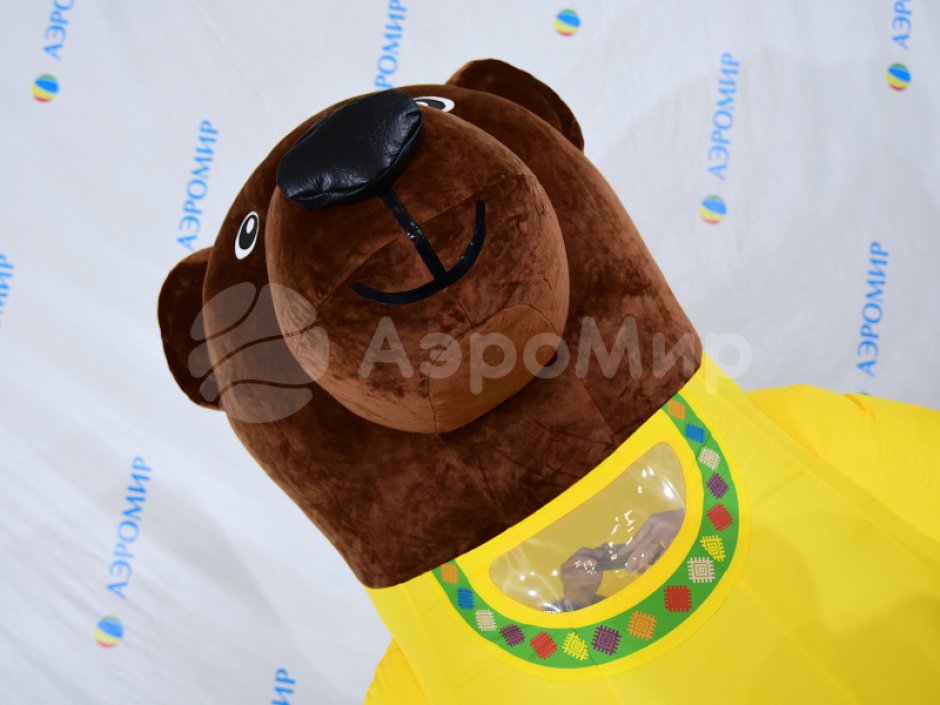 Надувной костюм Медведя в национальных костюмах и рубахах