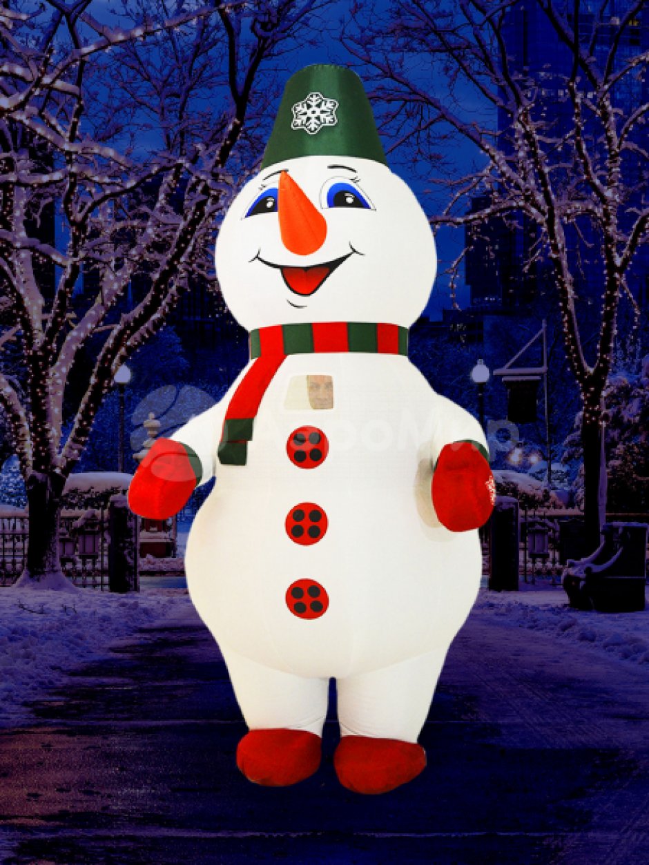 Надувной костюм Снеговика