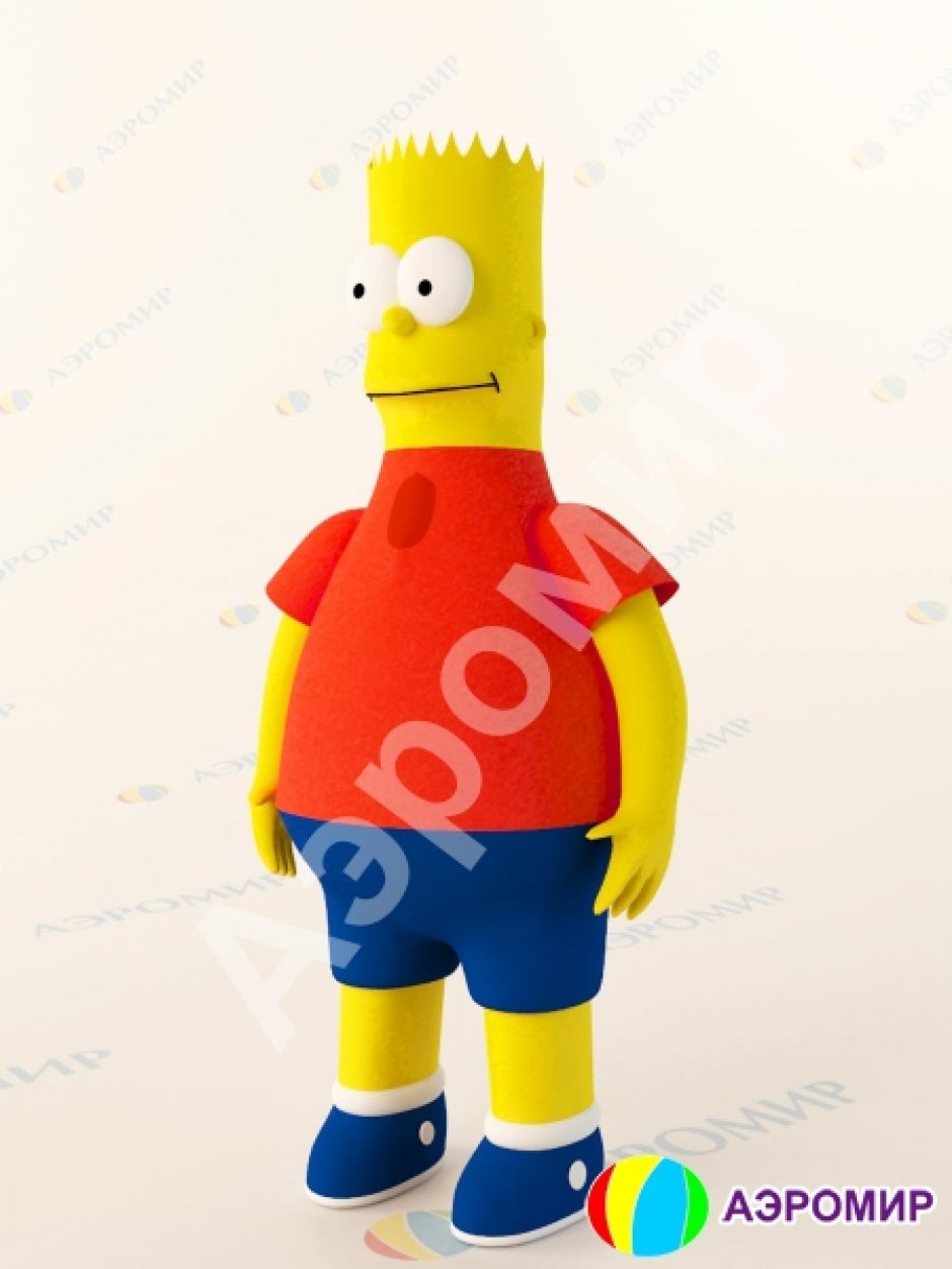 Надувной костюм для рекламы Барта Симпсона