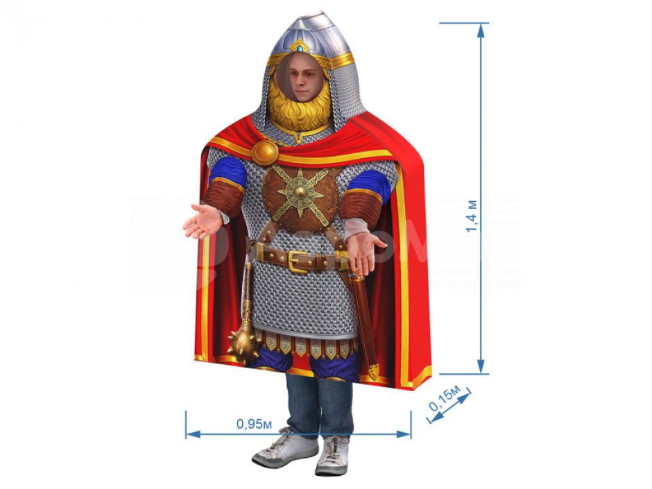 Костюм русского богатыря для рекламы и промо