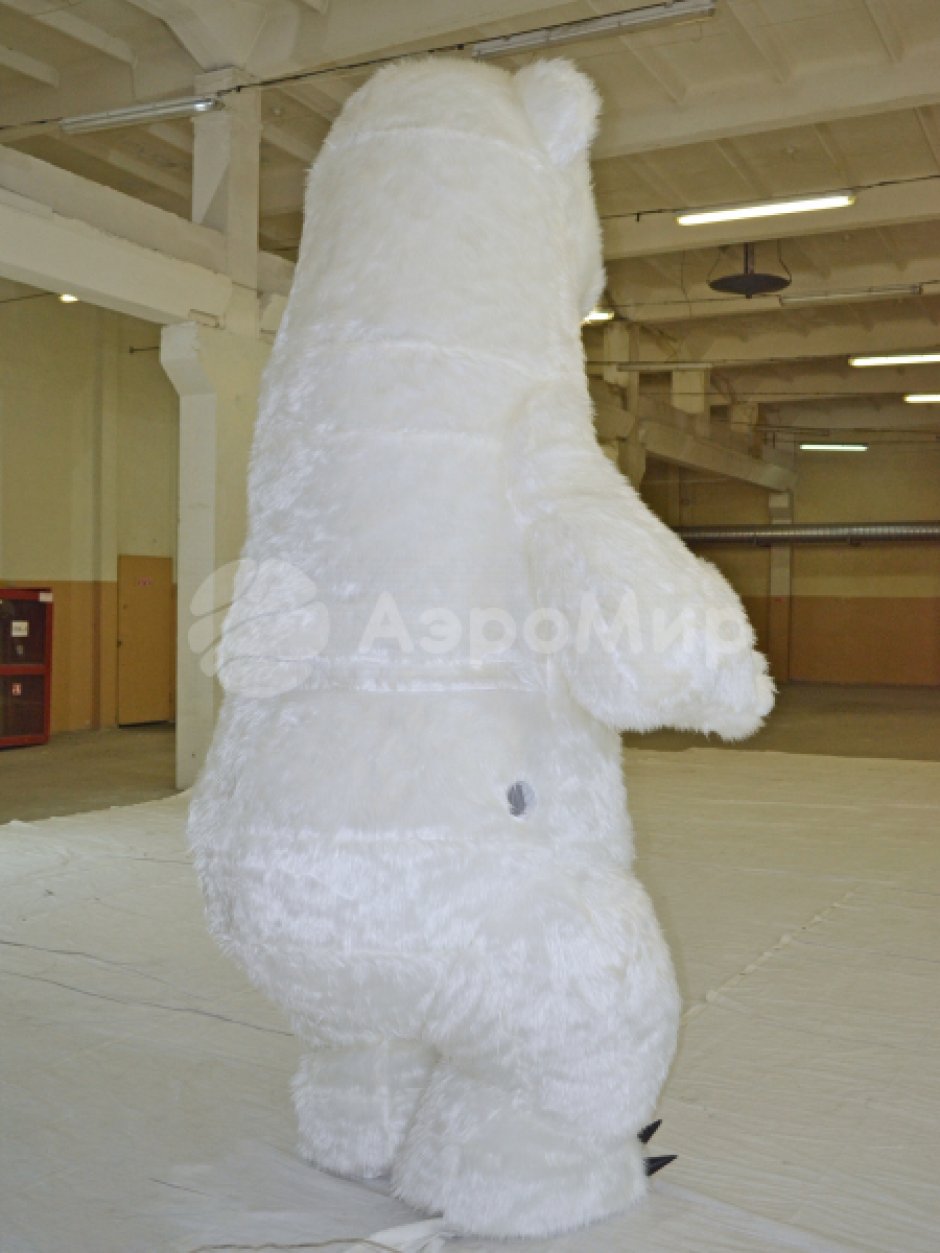 Надувной костюм Мишка, медведь из искусственного меха на одного оператора