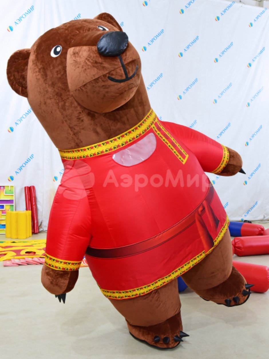 Надувной костюм Медведя в национальных костюмах и рубахах