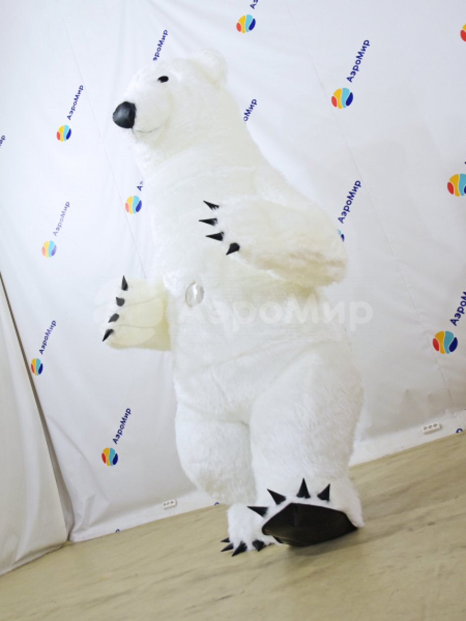 Пневмокостюм белый Мишка