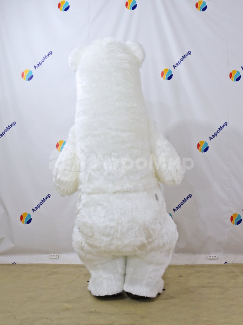 Пневмокостюм Белый Мишка с мехом