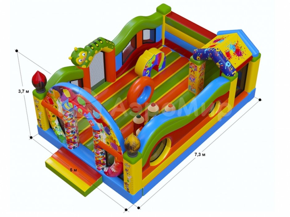 Надувной батут Краски — батут для бизнеса на ~ 36,5 м²
