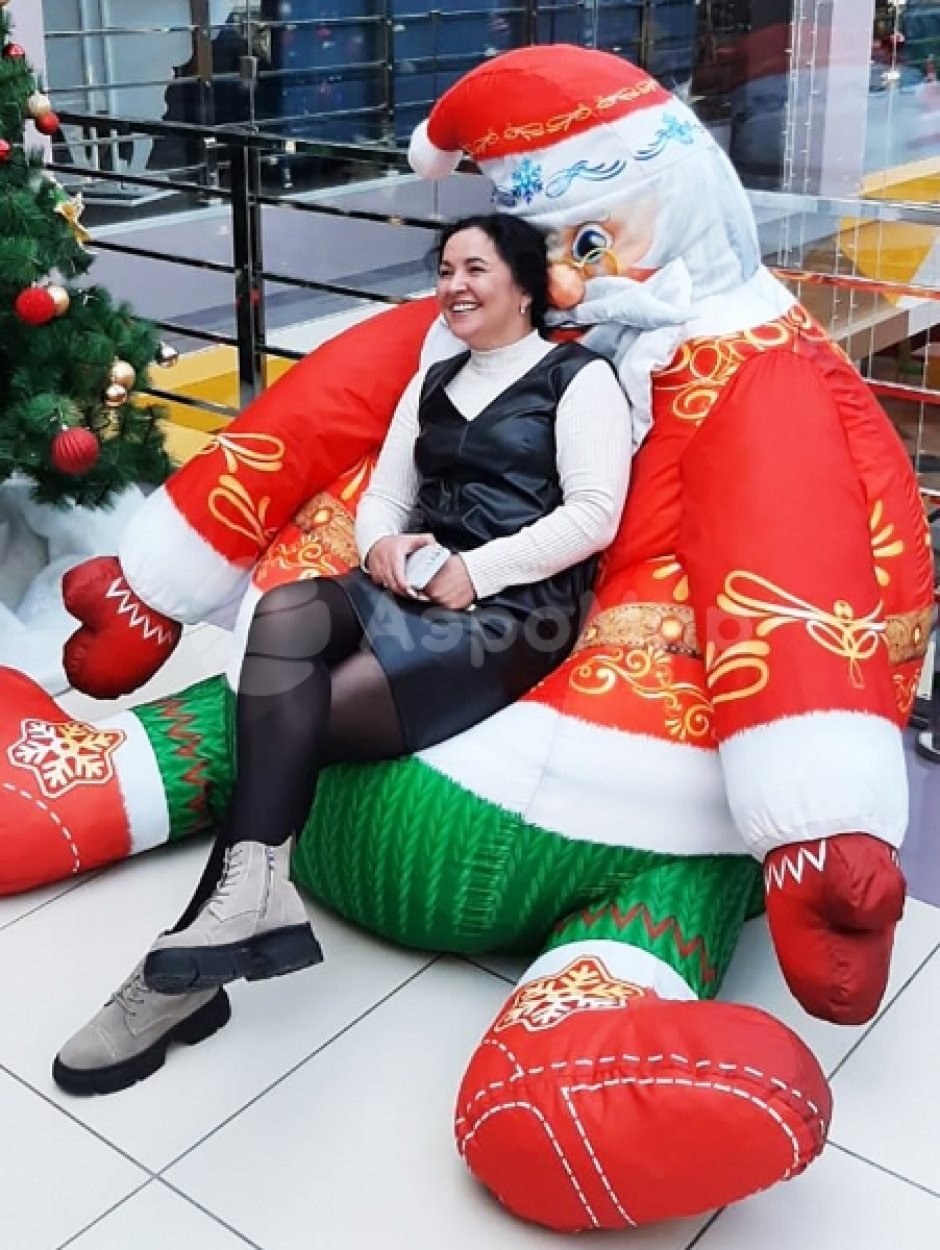 Новогоднее кресло-мешок «Дед Мороз»