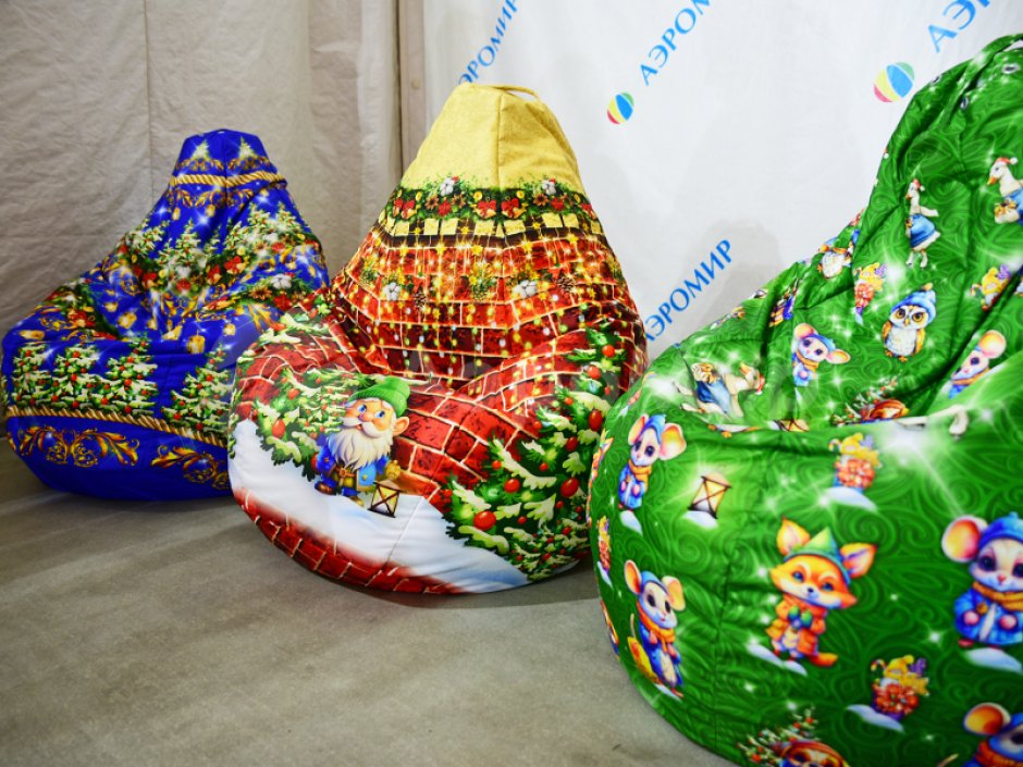 Кресло-мешок для рекламных акций, промо, шоу, выставки, для игр и отдыха