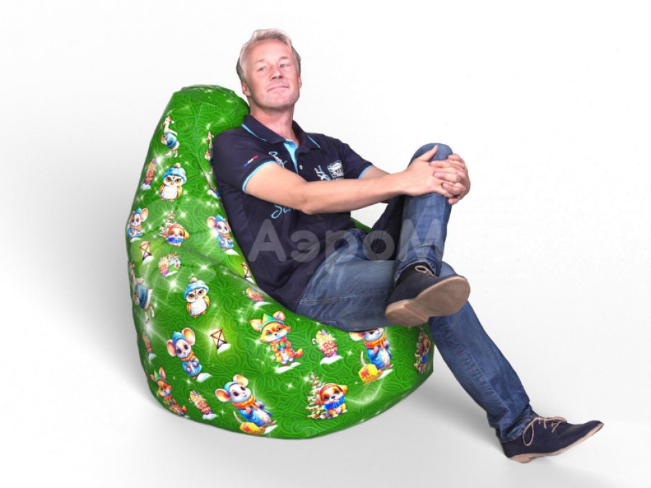 Кресло-мешок для рекламных акций, промо, шоу, выставки, для игр и отдыха