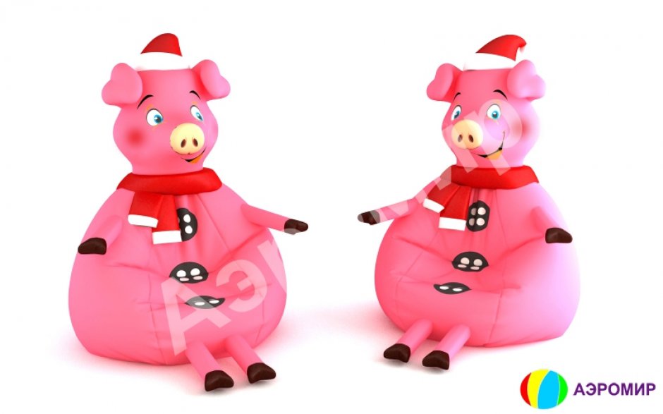 Бескаркасное кресло-мешок Свинья