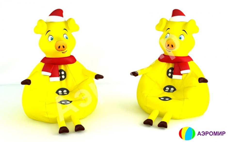 Бескаркасное кресло-мешок Свинья