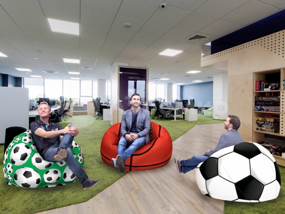 Спортивное кресло-мешок для рекламы, шоу, выставки или спортивного мероприятия