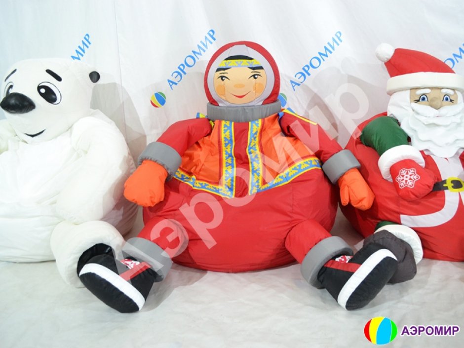 Кресло-мешок Белый Мишка — медведь-обнимашка