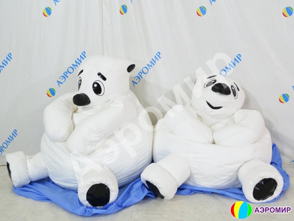 Кресло-мешок Белый Мишка — медведь-обнимашка