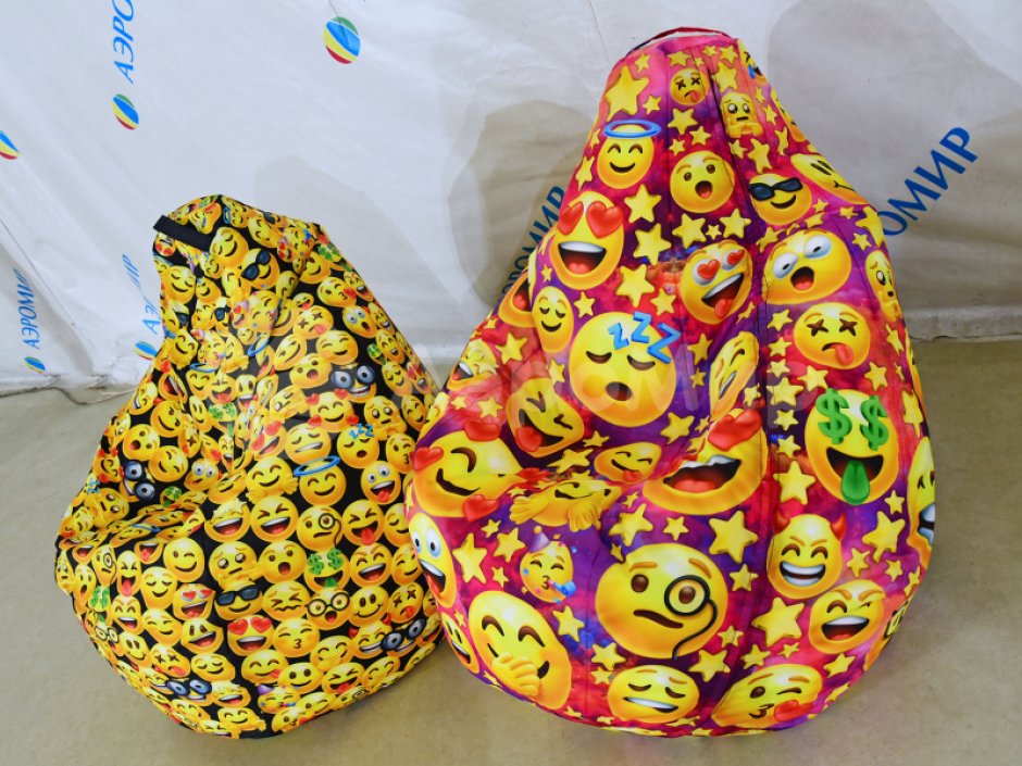 Кресло-мешок для рекламных акций, промо, шоу, выставки, для игр и отдыха