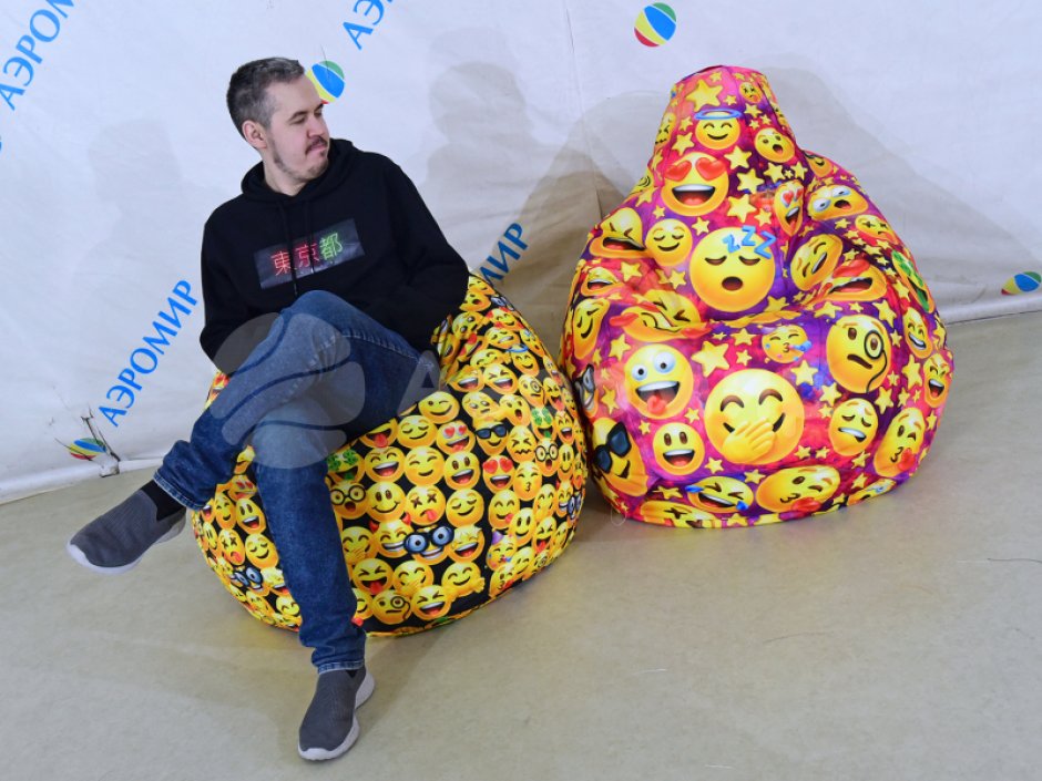 Кресло-мешок для рекламных акций, промо, шоу, выставки, для игр и отдыха