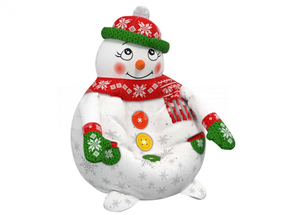 Новогоднее кресло-мешок «Снеговик»