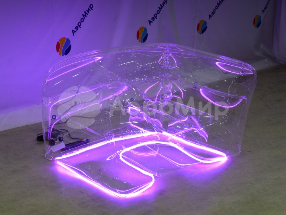 Надувное прозрачное кресло для фотозоны