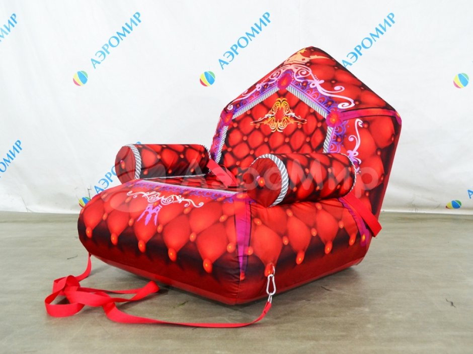 Надувные сани-трон — игровой реквизит для эстафет и развлечений на открытом воздухе
