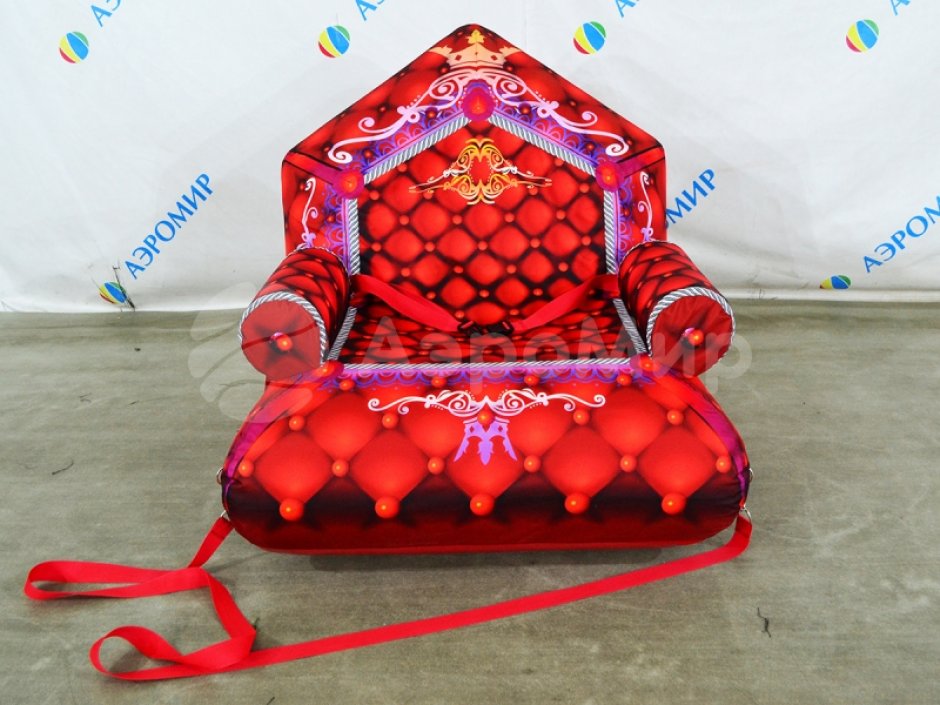 Надувные сани-трон — игровой реквизит для эстафет и развлечений на открытом воздухе