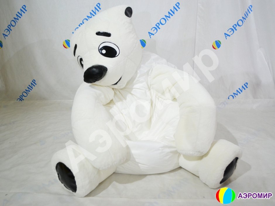 Кресло-мешок Белый Мишка — медведь-обнимашка