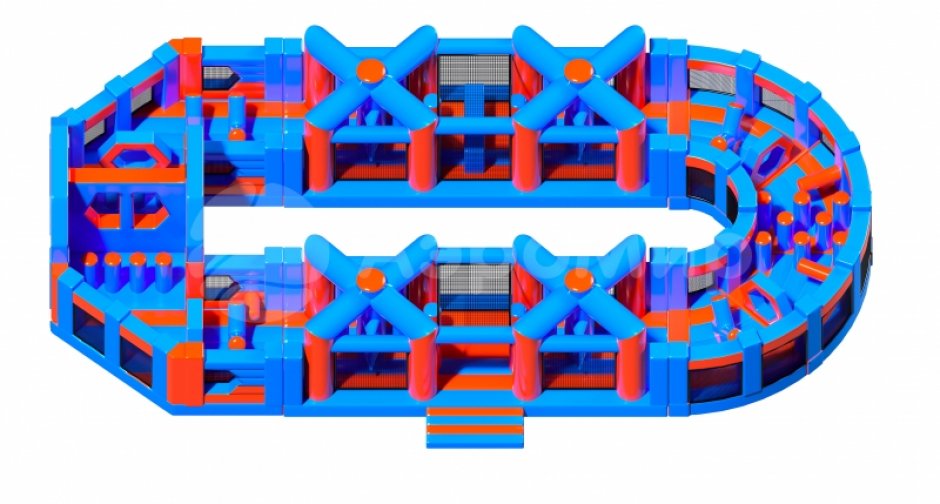 Надувная полоса препятствий СНП-66 — из четырех модулей
