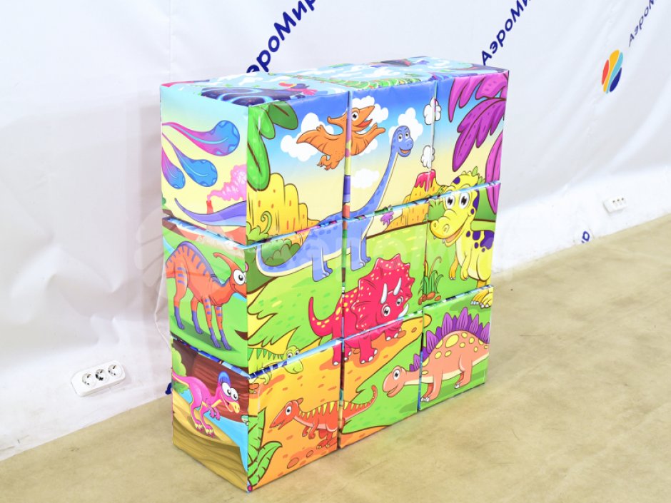 Большие кубики пазлы Динокубики