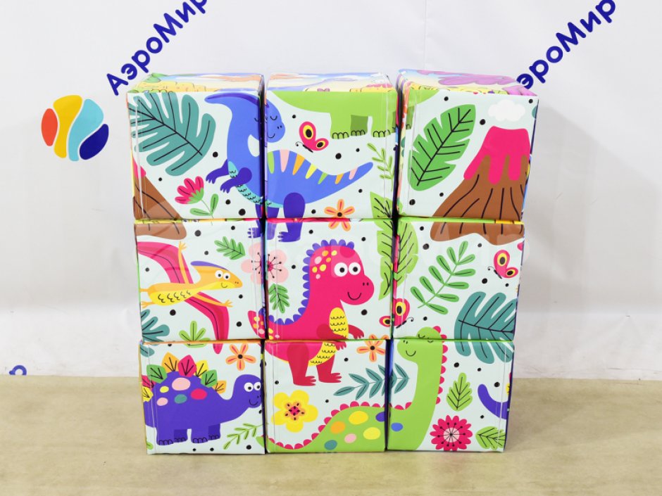 Большие кубики пазлы Динокубики