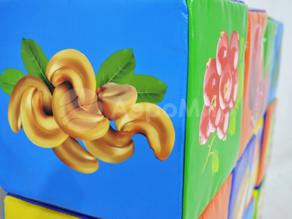 Мягкие кубики овощи и фрукты — мягкие кубики